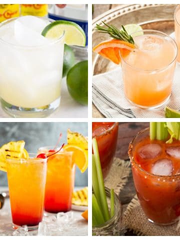 Four different cocktails.