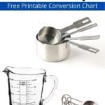 Measuring cup and spoons.