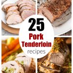Pork tenderloin on a serving dish.