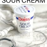 Sour cream container.