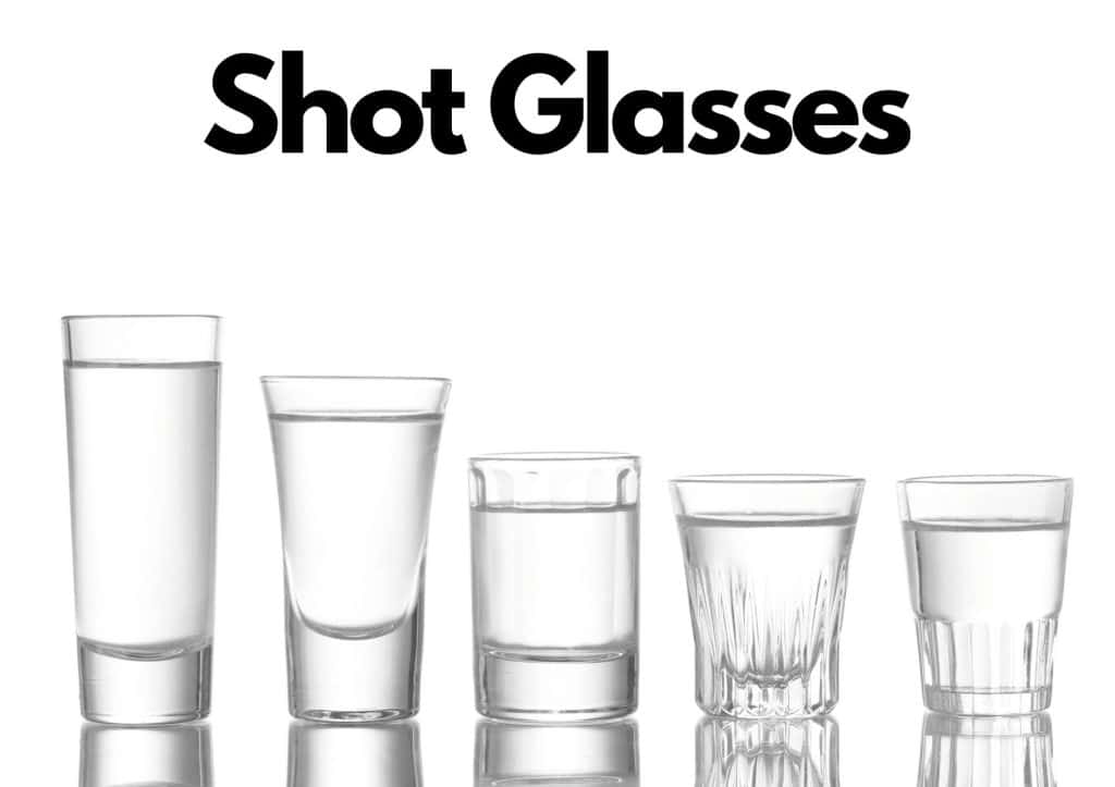 Different shot glass sizes.