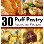 Cheese Straws, ham pinwheels, pigs in a blanket, and baked brie.