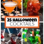 Orange and green martini, bloody mary.