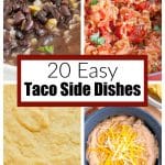 Black beans, red rice, corn cake, and refried beans.