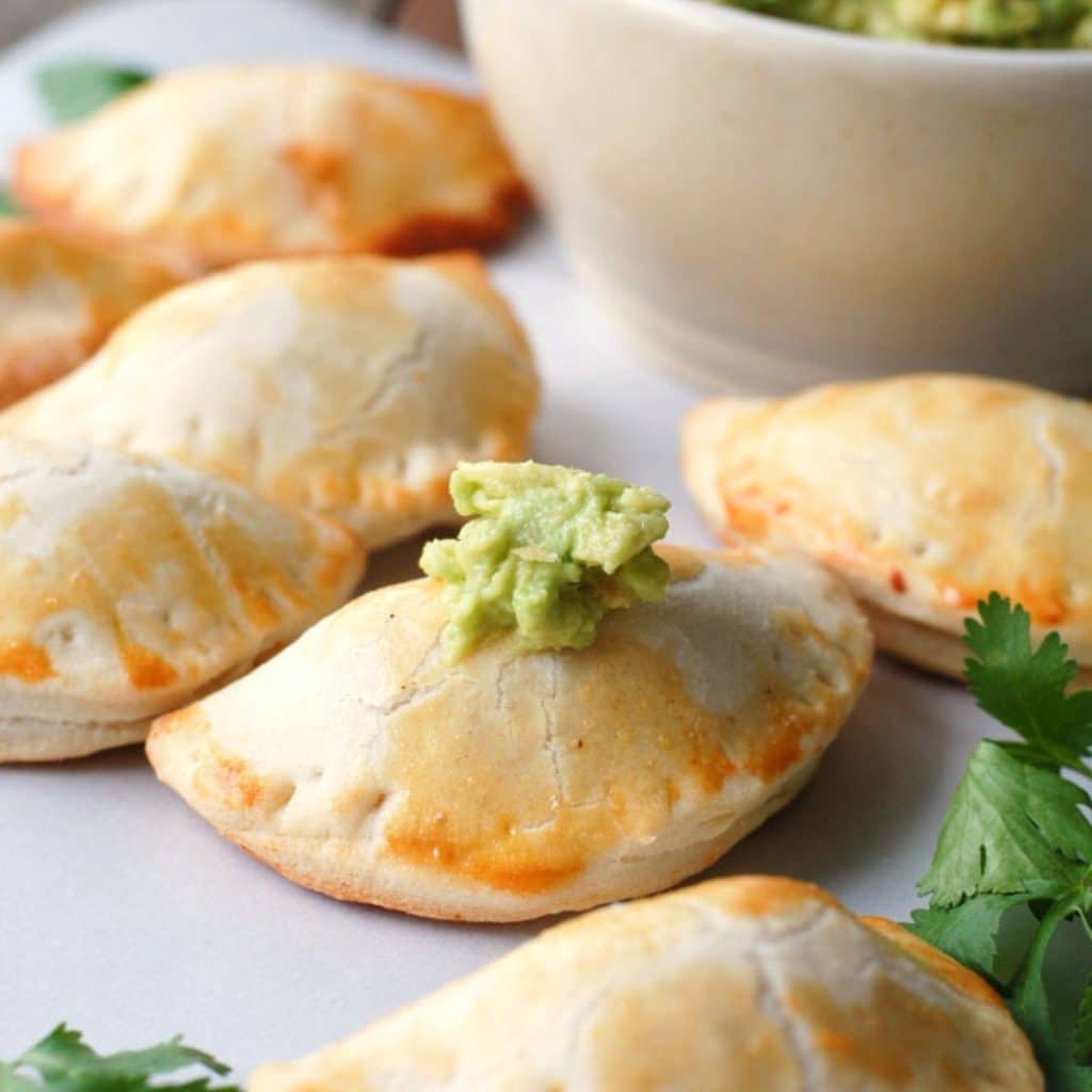 Empanadas with guacamole. 