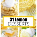 Lemon cookies, lemon cake, lemon bars, and lemon sorbet.