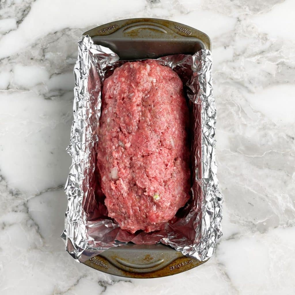 Meatloaf in a pan. 