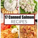 Salmon dip, salmon salad, salmon cake, salmon chowder.