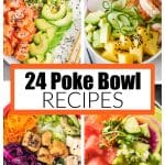 Tuna poke bowl and tofu poke bowl.