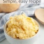 Bowl of mashed rutabaga.