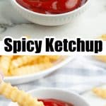 Bowl with ketchup and french fries.