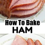 Full ham on plate.