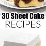 Yellow cake with chocolate frosting and white cake.