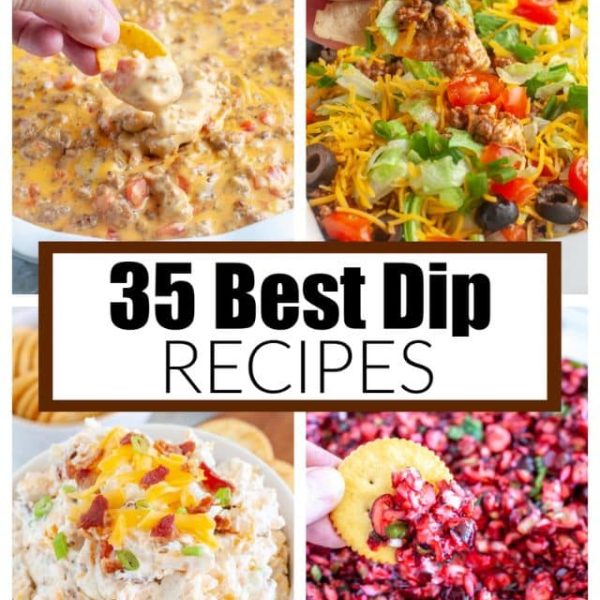 Cheese dip, taco dip, cranberry dip.