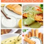 Dill sauce, green sauce, hollandaise sauce, tartar sauce.