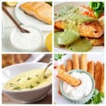 Dill sauce, green sauce, hollandaise sauce, and tartar sauce.