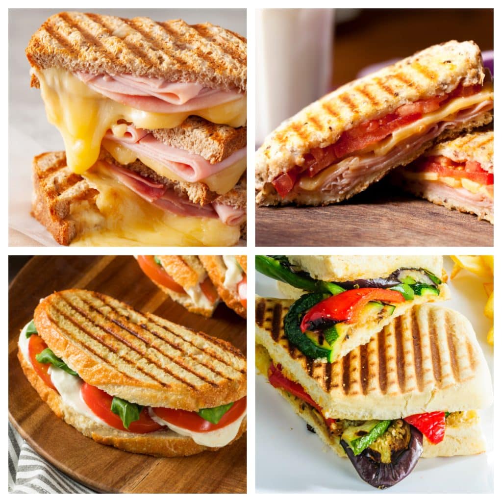 Four different panini recipes. 