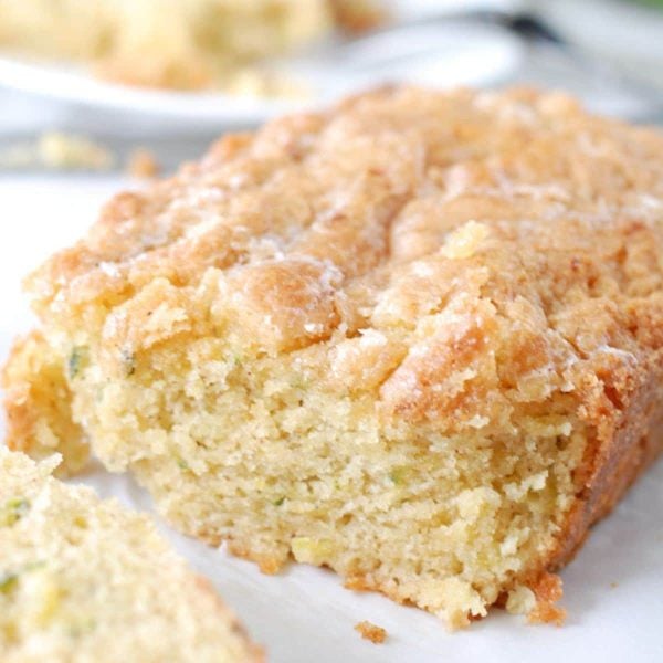 Loaf of zucchini bread.