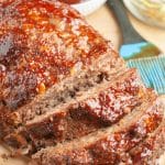 Sliced bbq meatloaf.