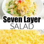 Salad topped with shredded cheese.