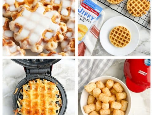 Household Mini Waffle Maker Snacks DIY Double-sided Heating