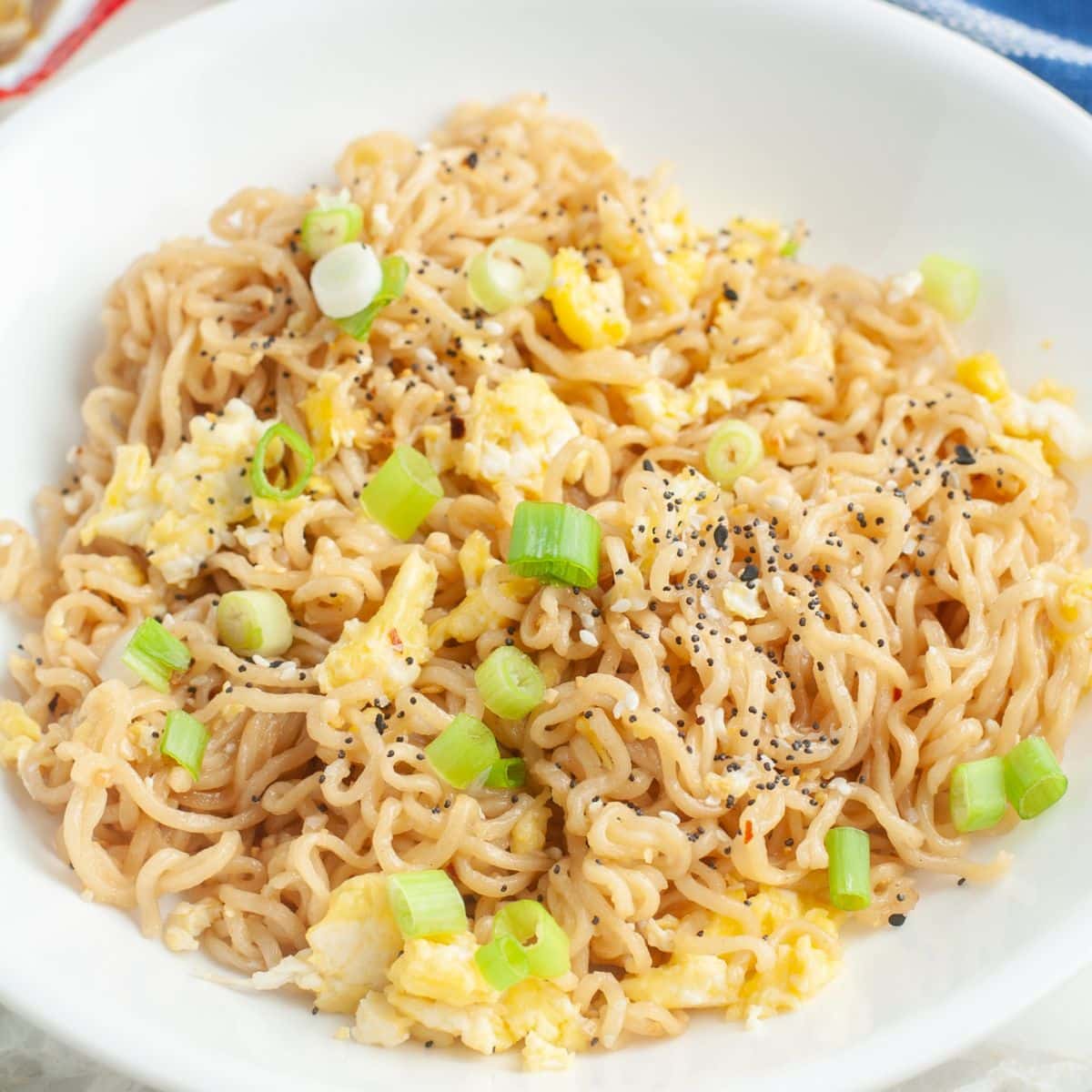 Ramen noodles in a bowl.