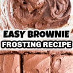 Bowl of brownie frosting.