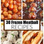 Meatballs in sauce and meatball sub.