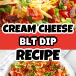 BLT dip in a pie dish.