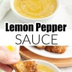 Bowl of lemon pepper sauce.