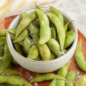 Bowl of edamame.