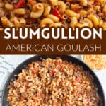 Pot of slumgullion goulash.