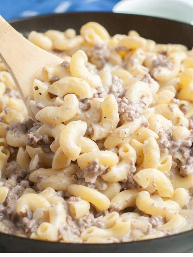 Ground Beef Alfredo Pasta