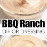 Bowl of BBQ ranch dip.