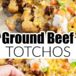 Pan of tater tot nachos.