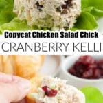 Chicken salad on a bed of lettuce