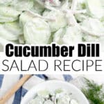 Bowl of cucumber salad.