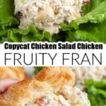 Chicken salad on a bed of lettuce and on bread.