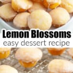 Plate with little lemon cakes.