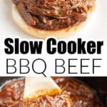 BBQ shredded beef sandwich.