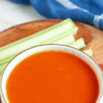 Bowl of buffalo sauce.