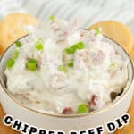 Bowl of chipped beef dip.