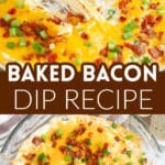 Bacon dip in a pie plate.
