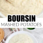 Bowl with mashed potatoes.