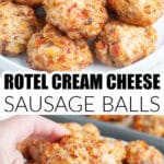 Plate of sausage balls.