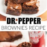 Plate of brownies.