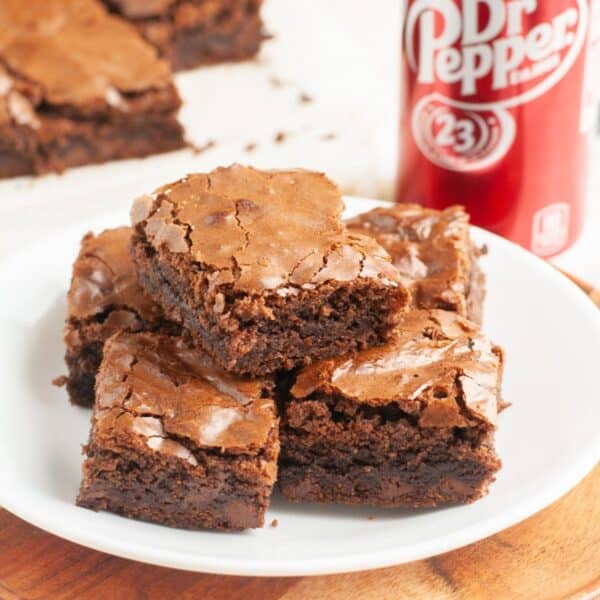 Plate of brownies.