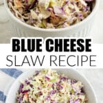 Bowl of blue cheese slaw.