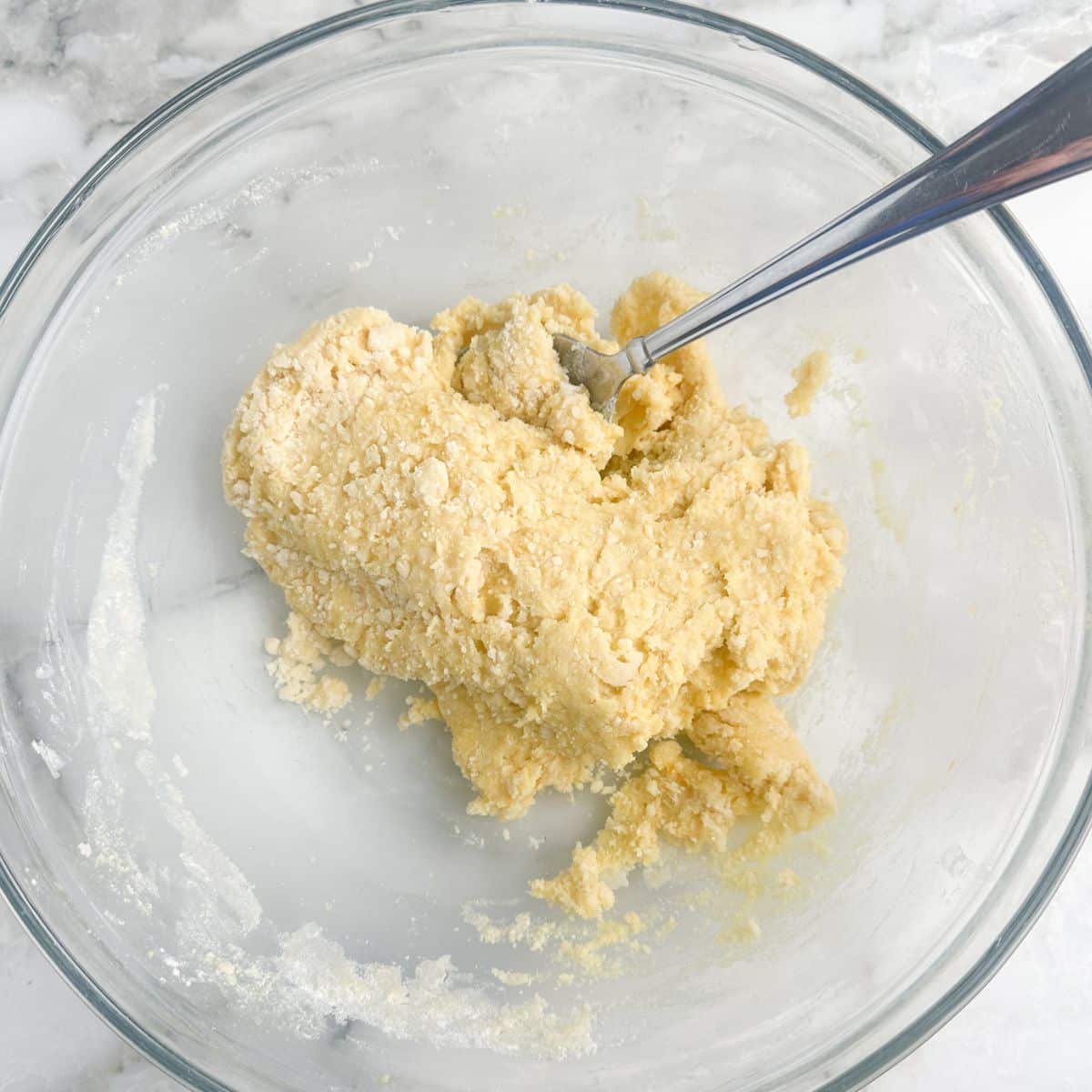 Bowl of cookie dough.