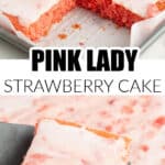 Piece of strawberry cake.